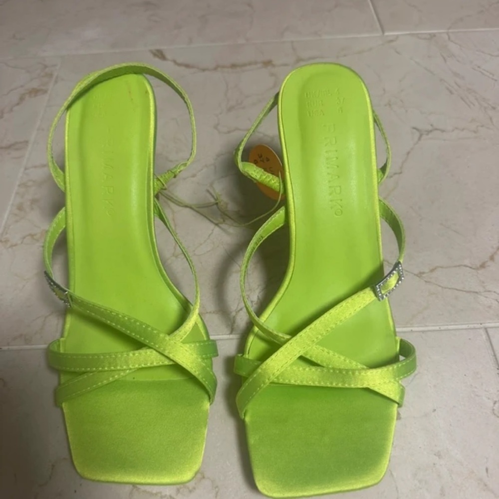 Primark Vibrant Lime Strappy Heels